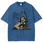 Unisex Frog Printed Washed Tee