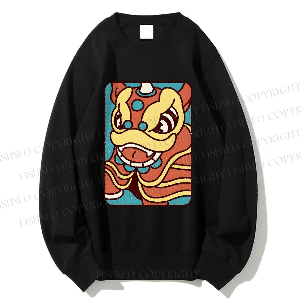 Unisex Lion Printed Sweatshirt