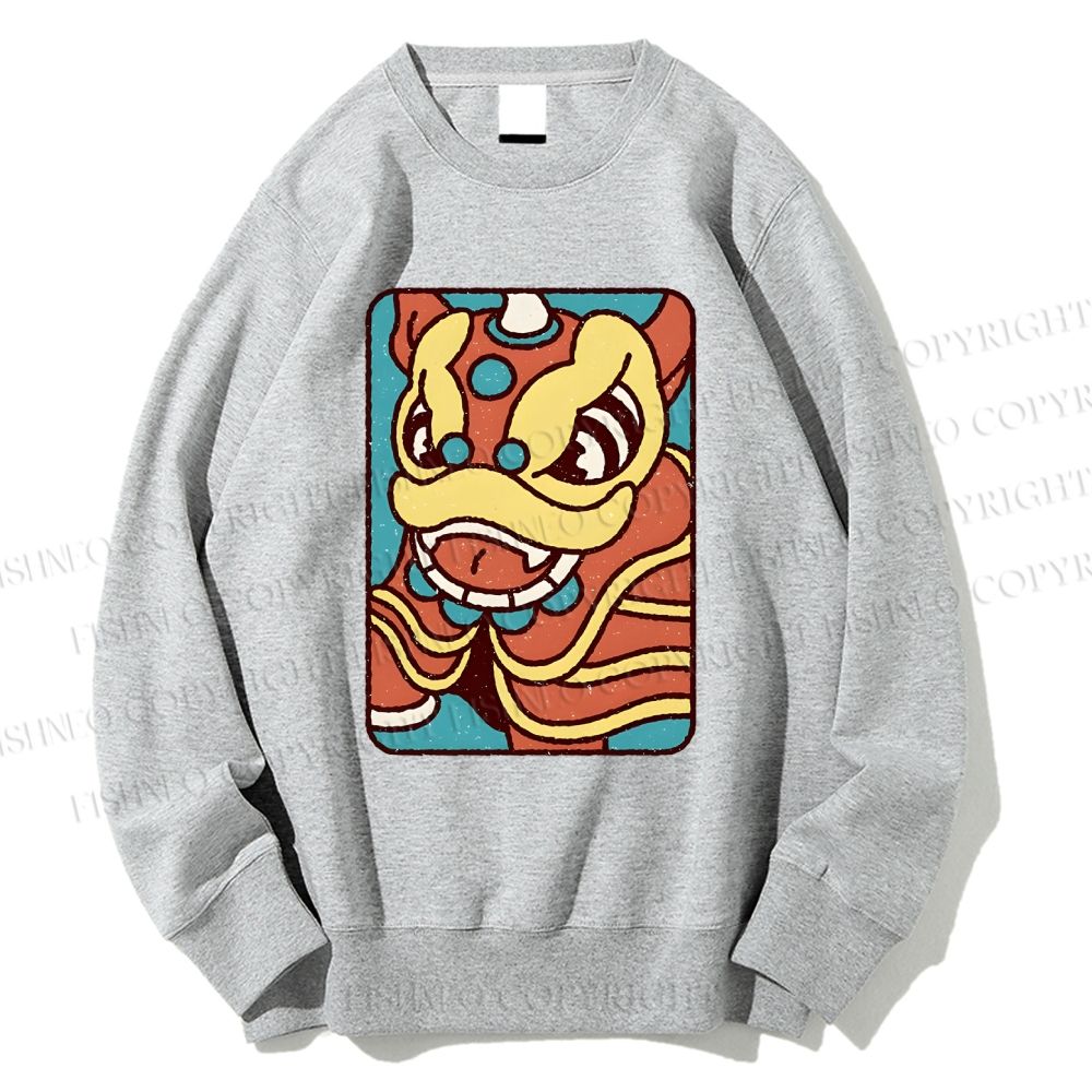 Unisex Lion Printed Sweatshirt