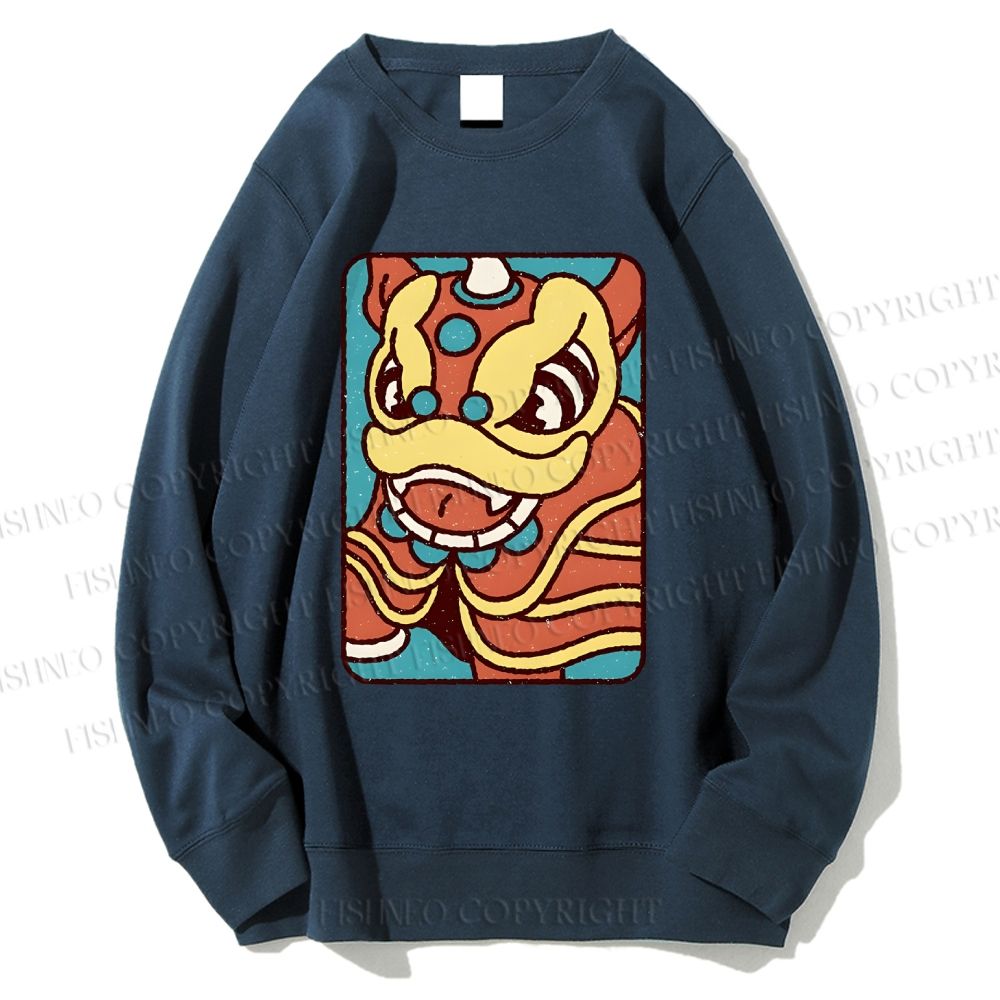Unisex Lion Printed Sweatshirt
