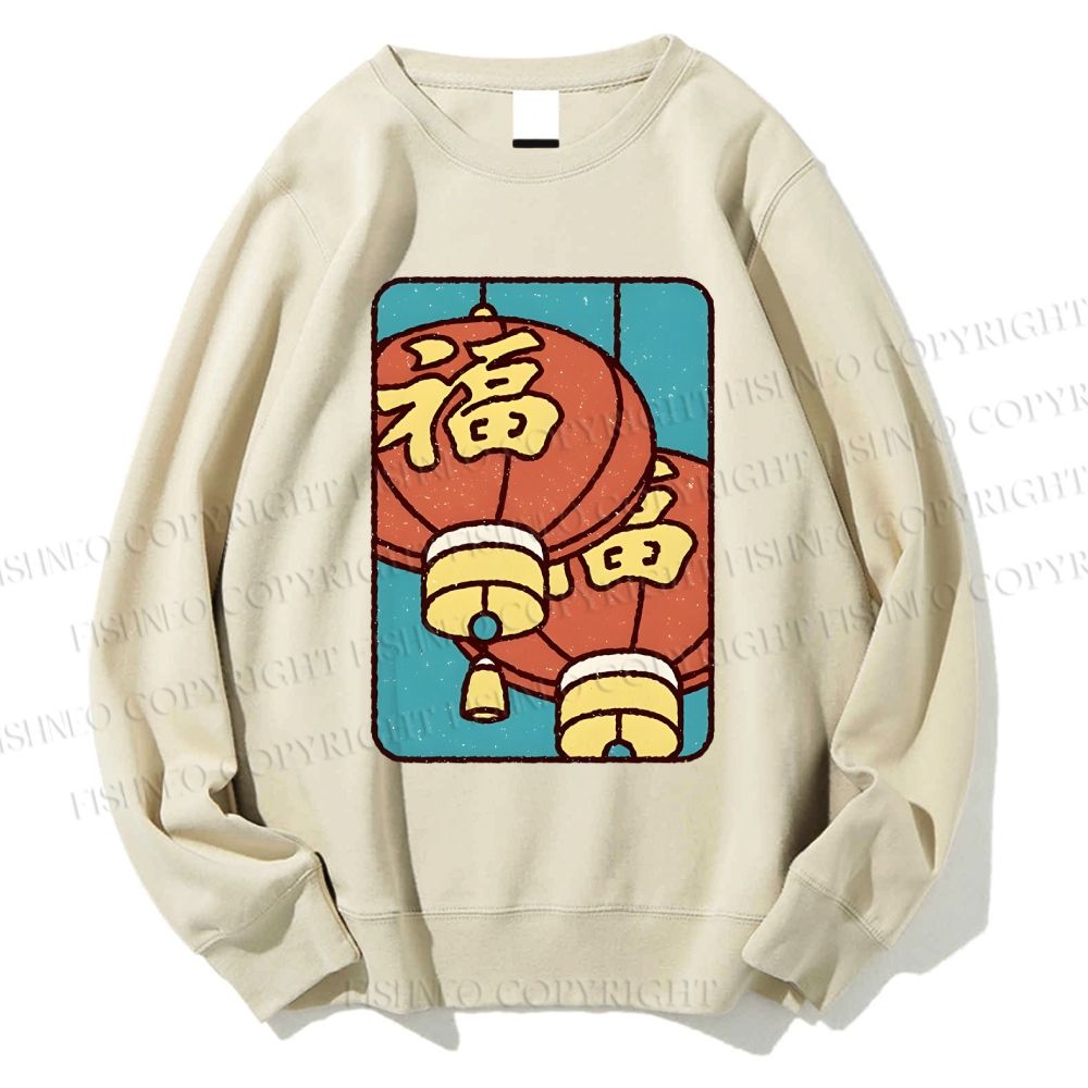 Unisex Lantern Printed Sweatshirt