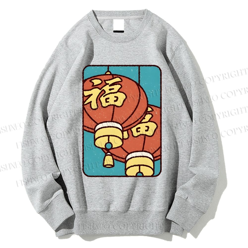 Unisex Lantern Printed Sweatshirt