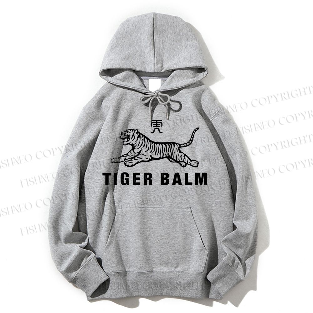 Unisex Casual Cotton Tiger Printed Hoodie