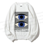Unisex Geometric Eyes Printed Sweatshirt