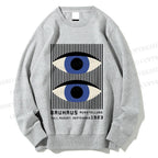 Unisex Geometric Eyes Printed Sweatshirt