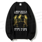 Unisex Back To Frog Funny Printed Sweatshirt