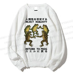 Unisex Back To Frog Funny Printed Sweatshirt