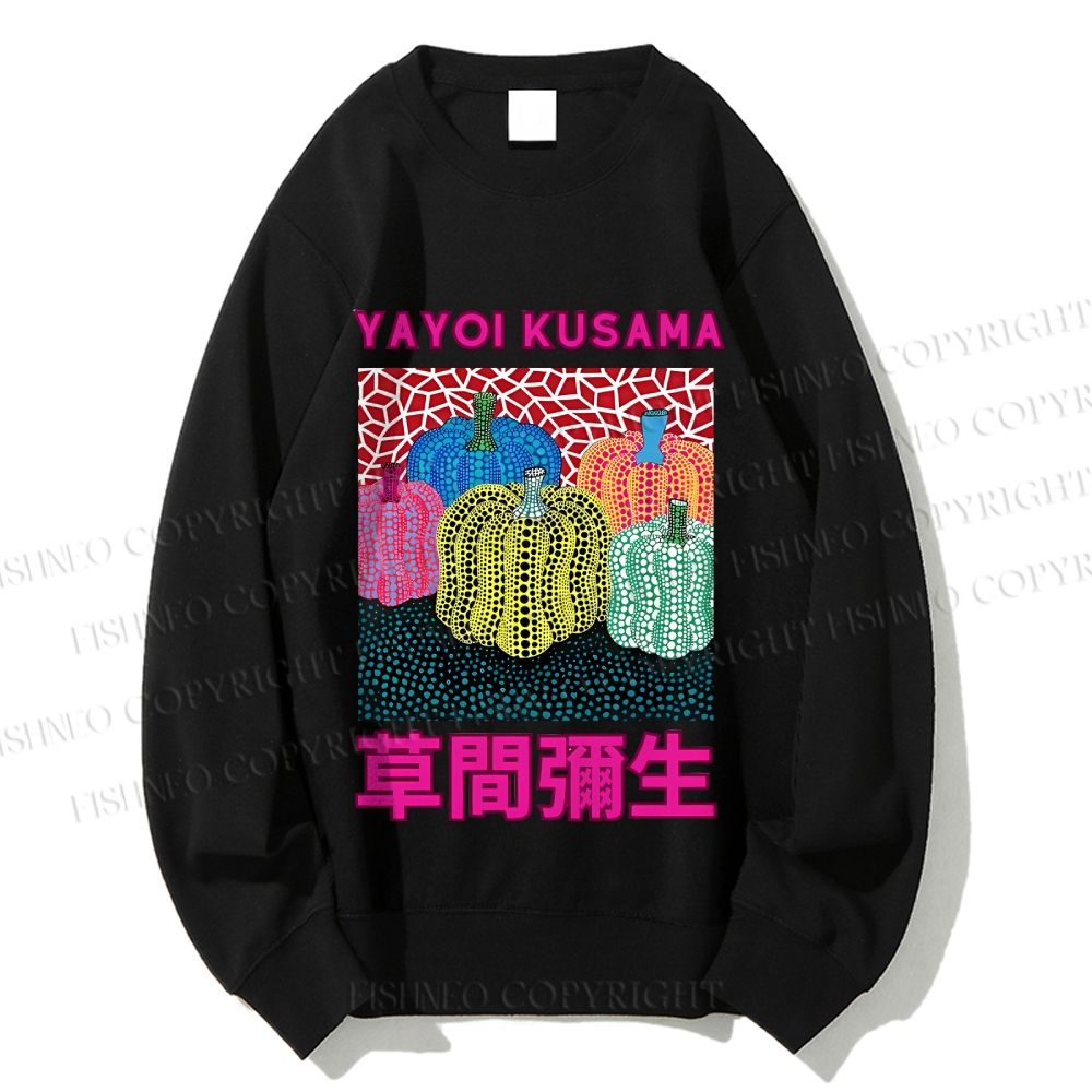 Unisex Yayoi Kusama Pumpkin Printed Sweatshirt