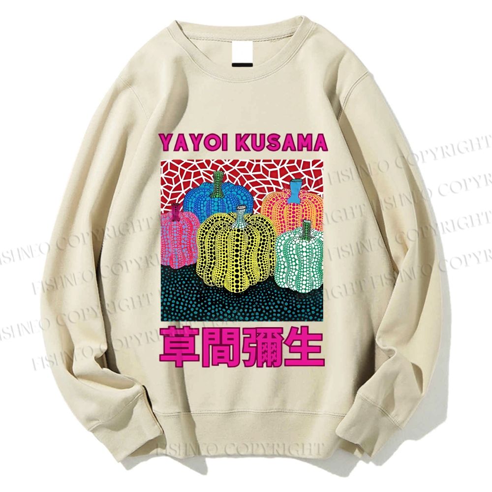 Unisex Yayoi Kusama Pumpkin Printed Sweatshirt
