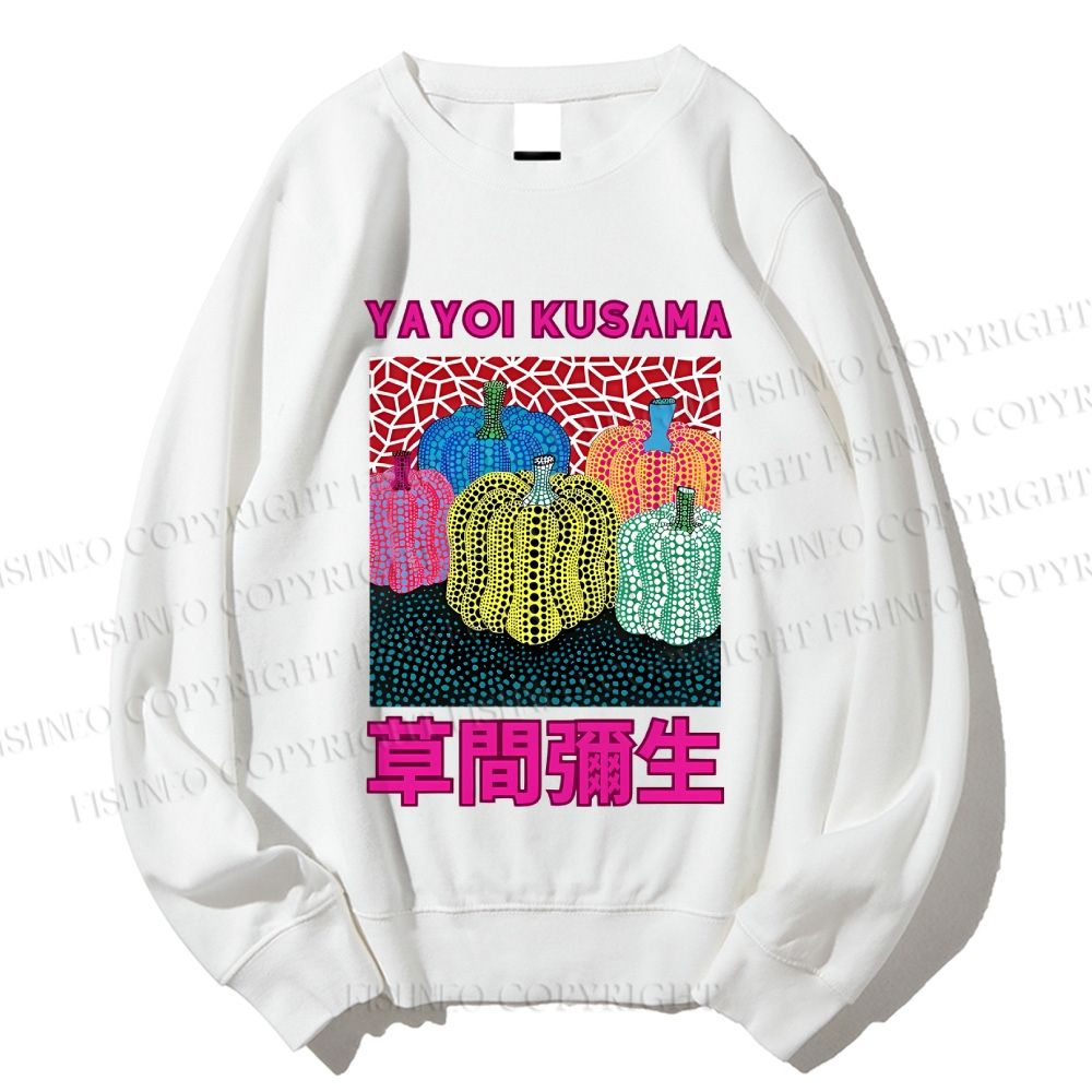 Unisex Yayoi Kusama Pumpkin Printed Sweatshirt
