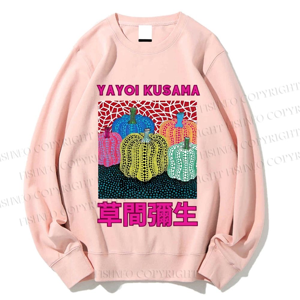 Unisex Yayoi Kusama Pumpkin Printed Sweatshirt