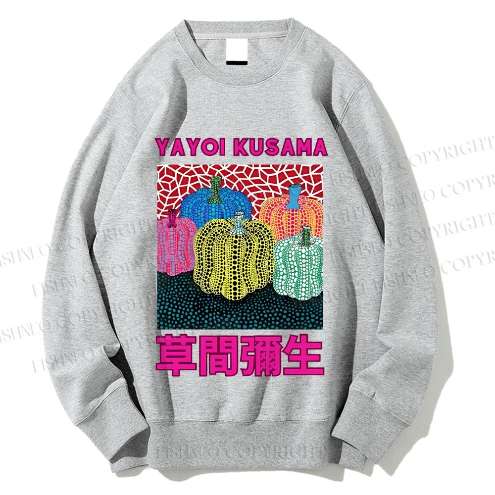 Unisex Yayoi Kusama Pumpkin Printed Sweatshirt