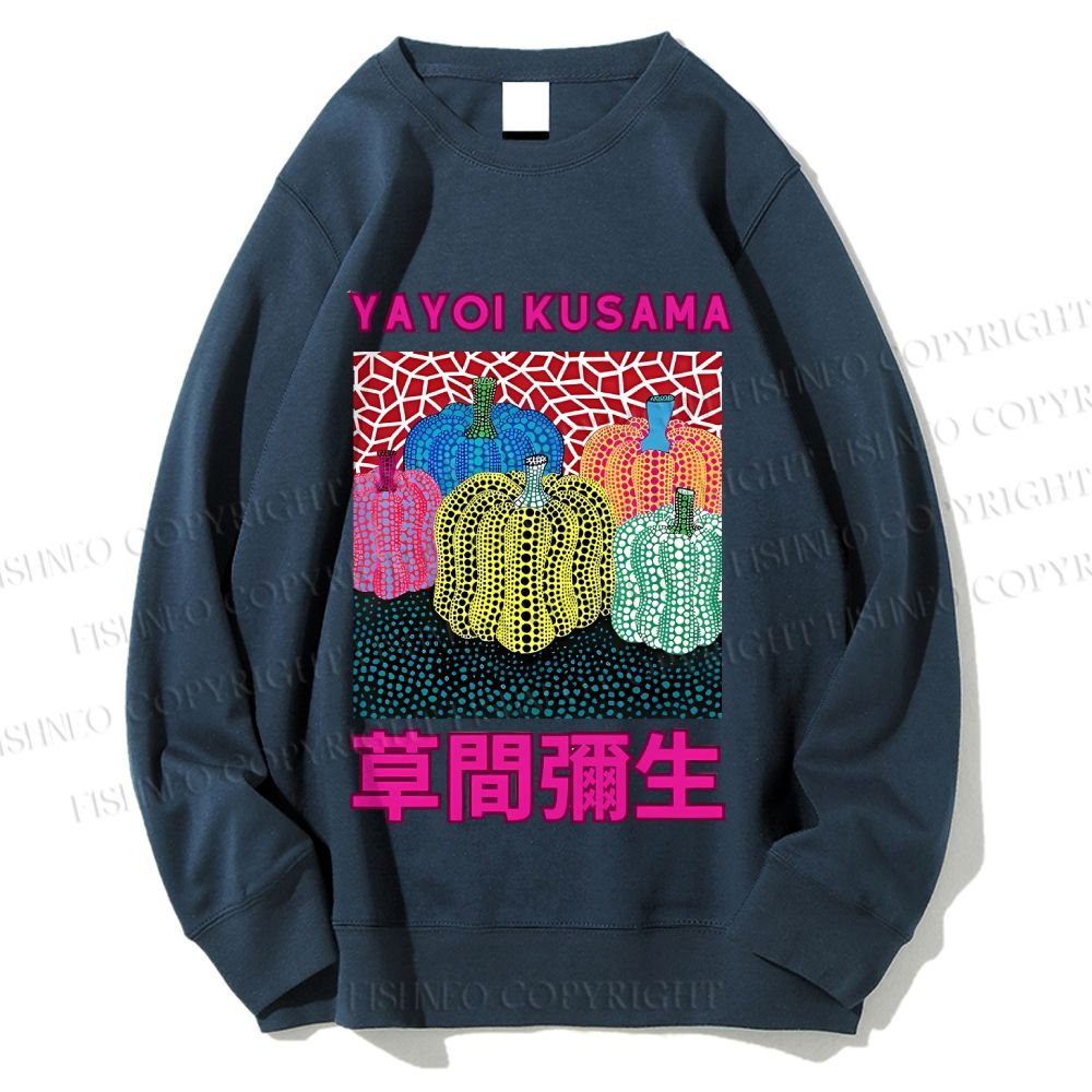 Unisex Yayoi Kusama Pumpkin Printed Sweatshirt