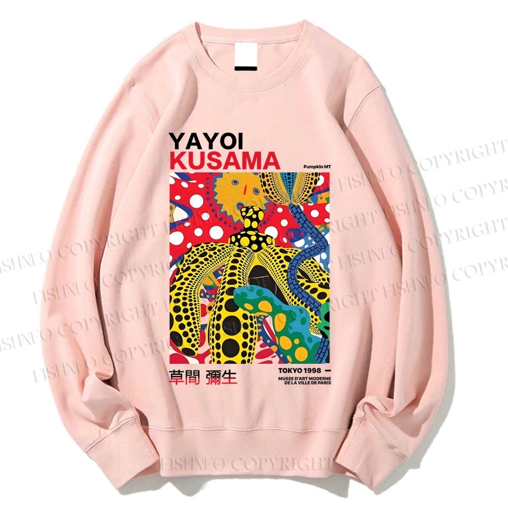 Unisex Yayoi Kusama Graffiti Printed Sweatshirt