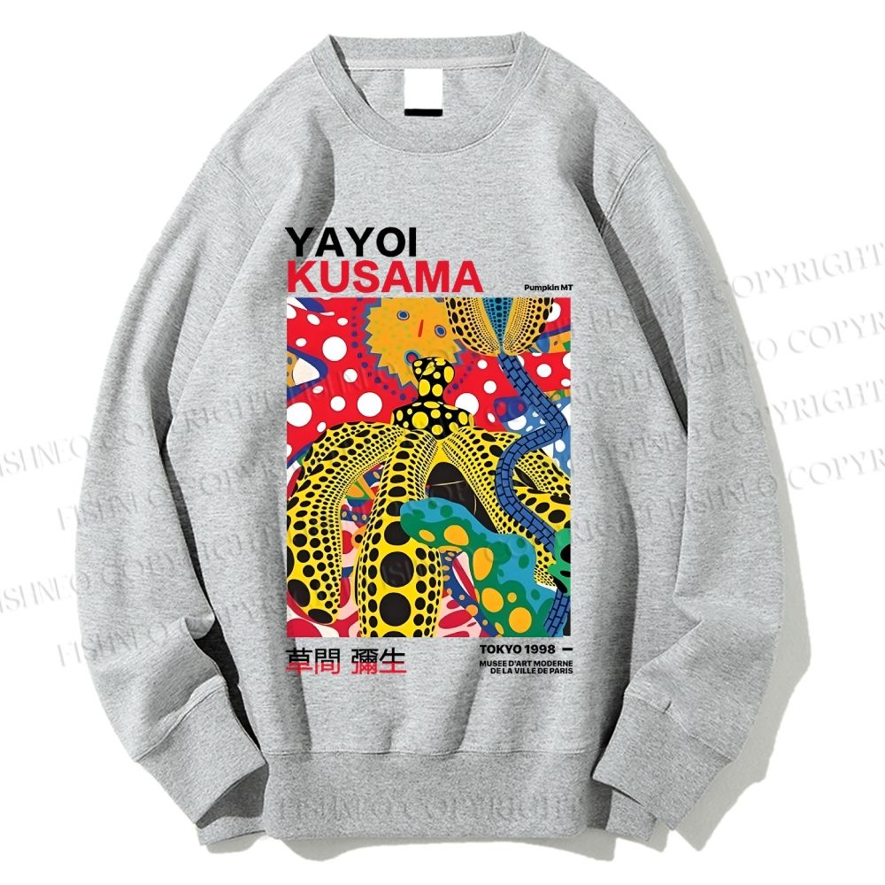 Unisex Yayoi Kusama Graffiti Printed Sweatshirt