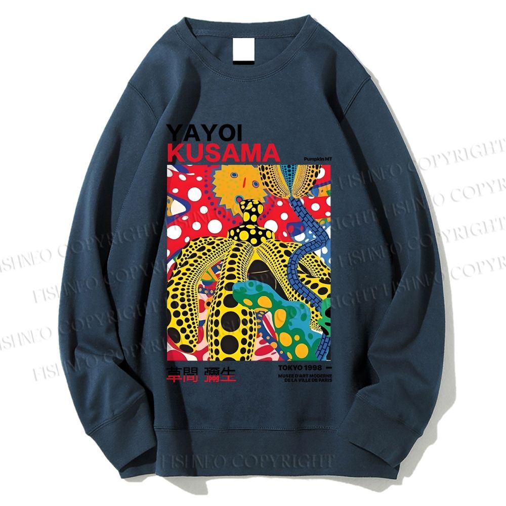 Unisex Yayoi Kusama Graffiti Printed Sweatshirt