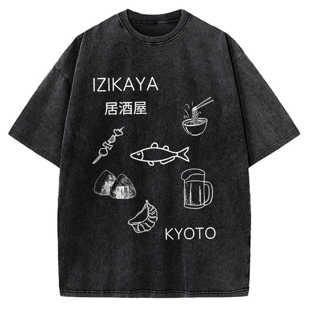 Japanese Food Izakaya Gourmet Vintage Washed T-shirt