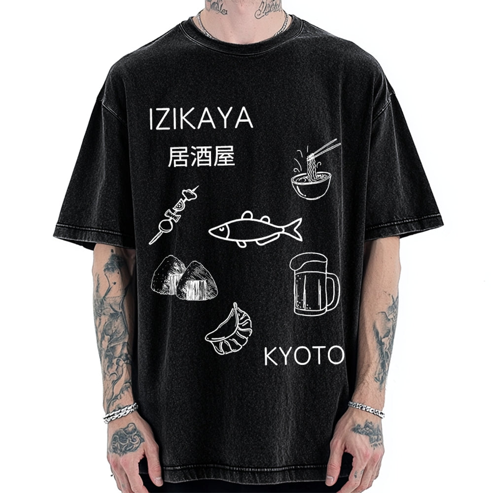 Japanese Food Izakaya Gourmet Vintage Washed T-shirt