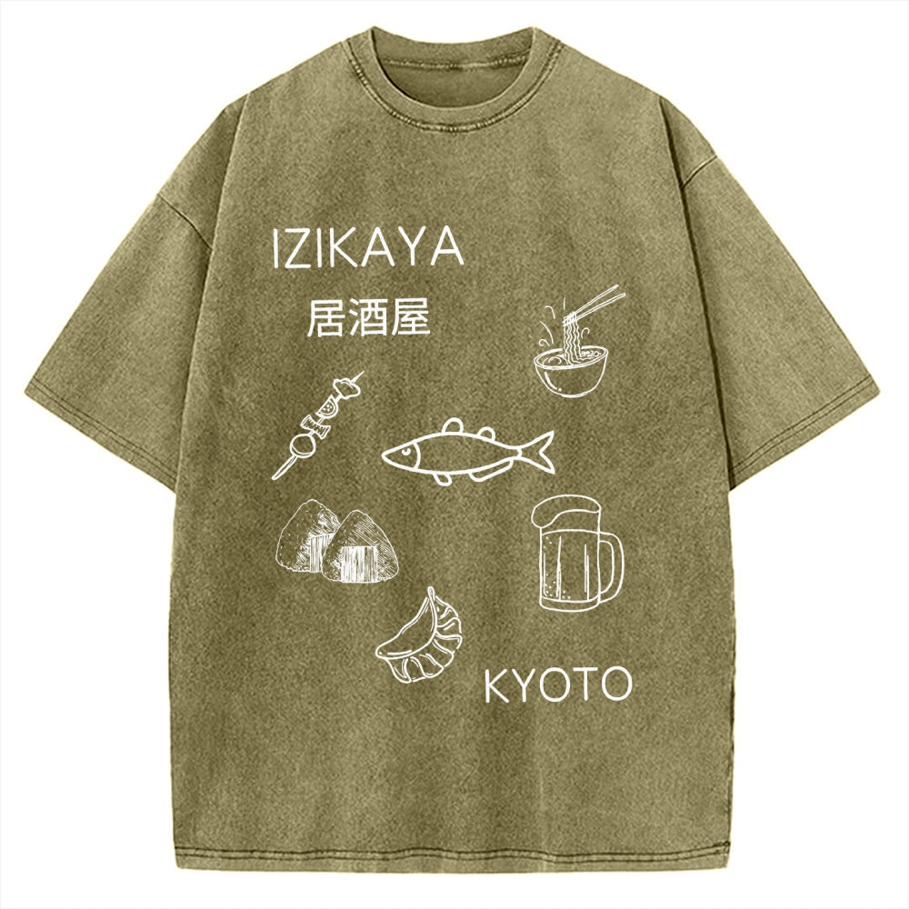 Japanese Food Izakaya Gourmet Vintage Washed T-shirt