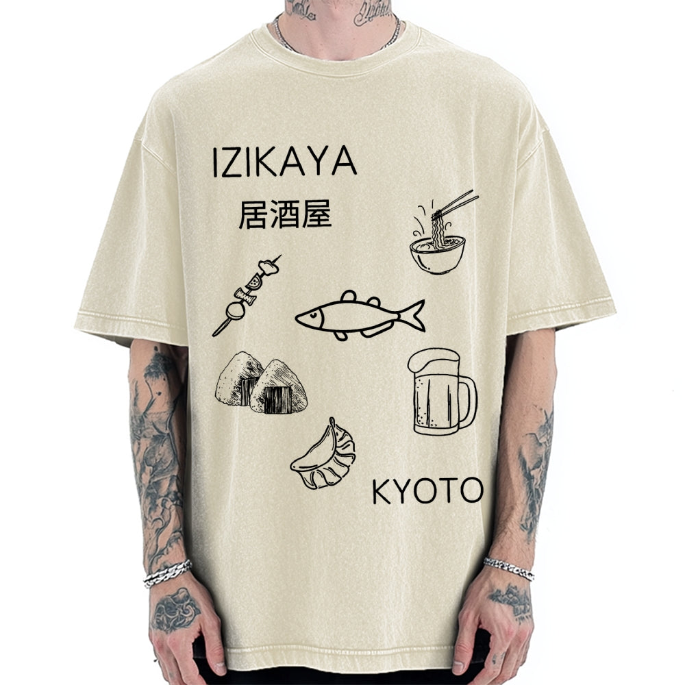 Japanese Food Izakaya Gourmet Vintage Washed T-shirt