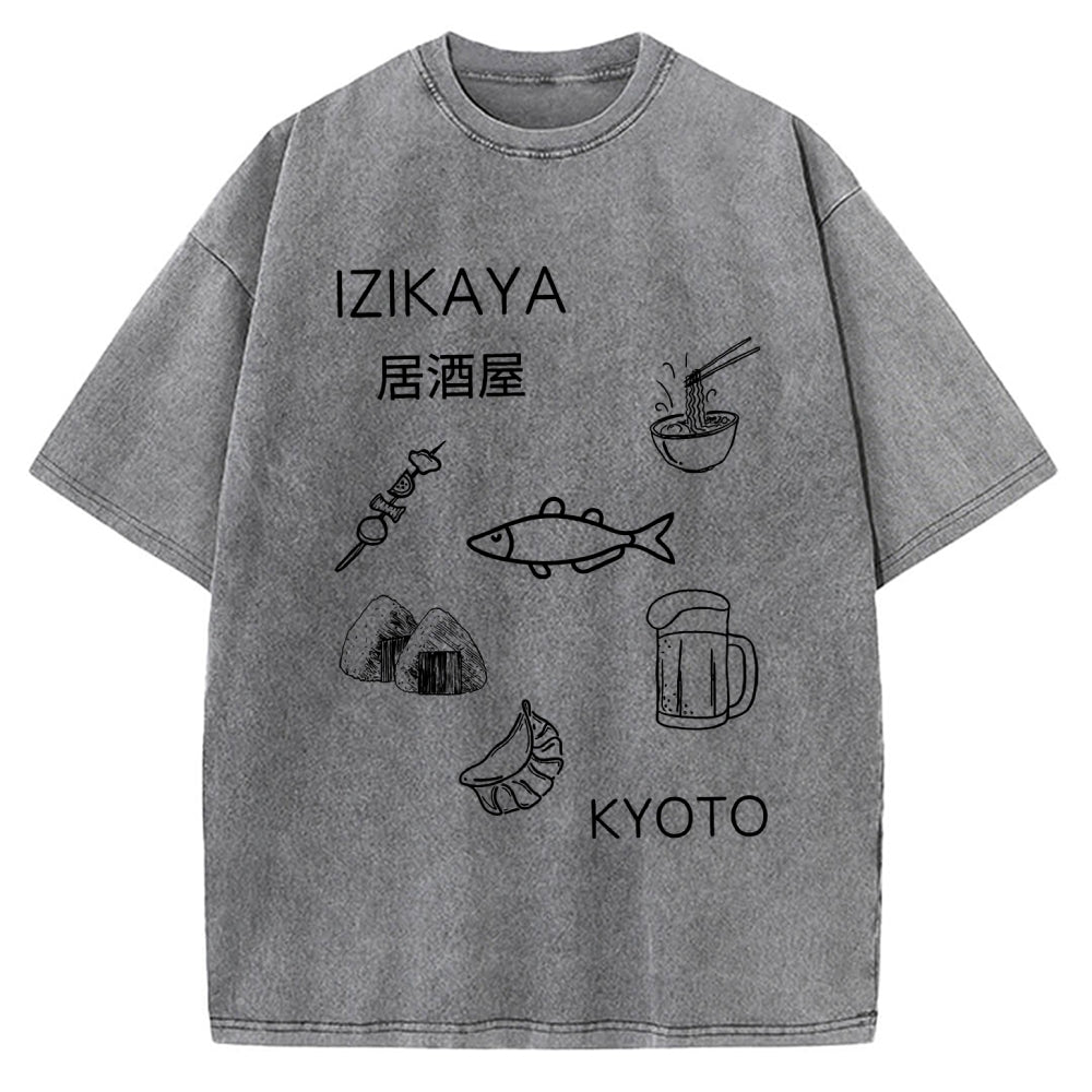 Japanese Food Izakaya Gourmet Vintage Washed T-shirt