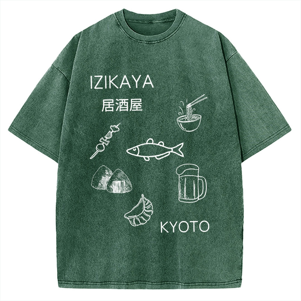 Japanese Food Izakaya Gourmet Vintage Washed T-shirt