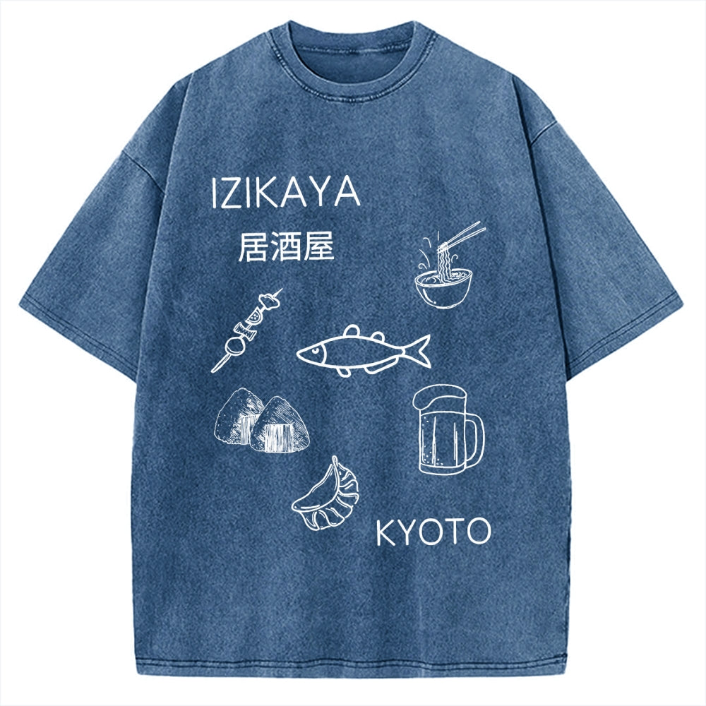 Japanese Food Izakaya Gourmet Vintage Washed T-shirt