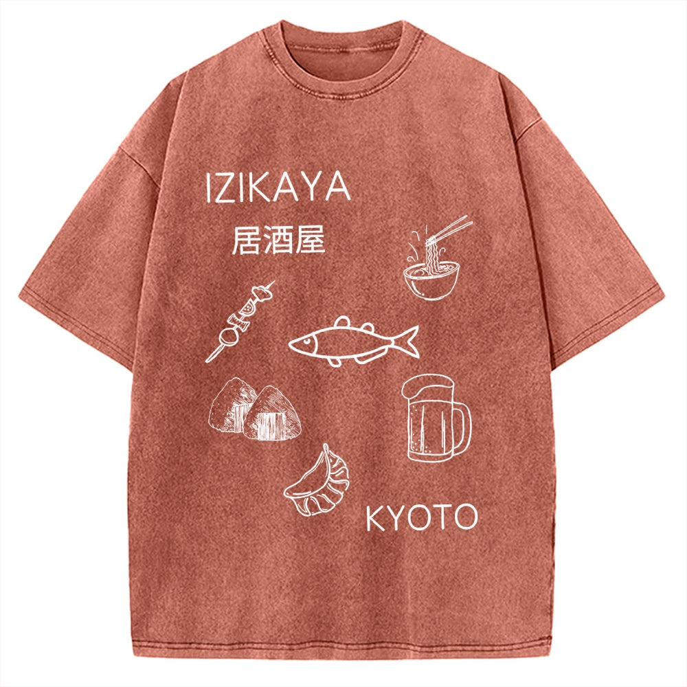 Japanese Food Izakaya Gourmet Vintage Washed T-shirt
