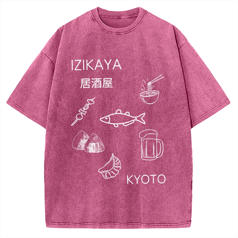 Japanese Food Izakaya Gourmet Vintage Washed T-shirt