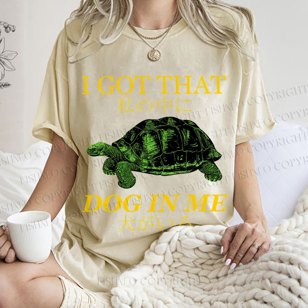 Unisex  I Got That Dog In Me Printed Washed Tee