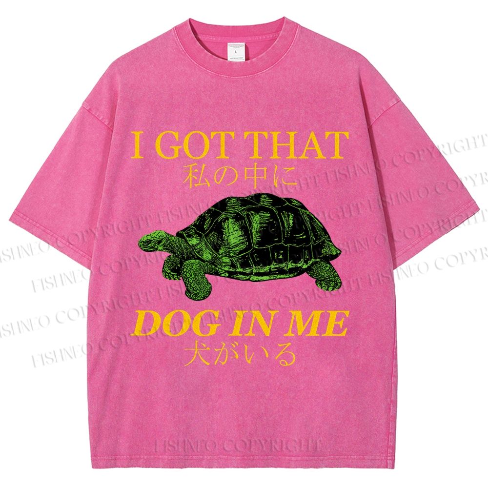 Unisex  I Got That Dog In Me Printed Washed Tee