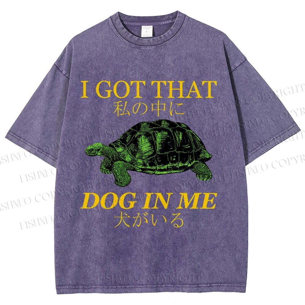 Unisex  I Got That Dog In Me Printed Washed Tee