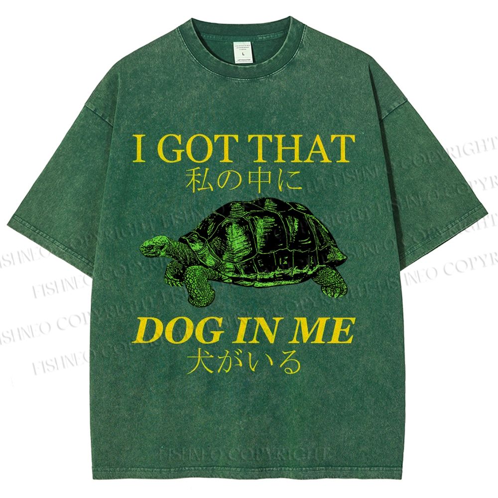Unisex  I Got That Dog In Me Printed Washed Tee