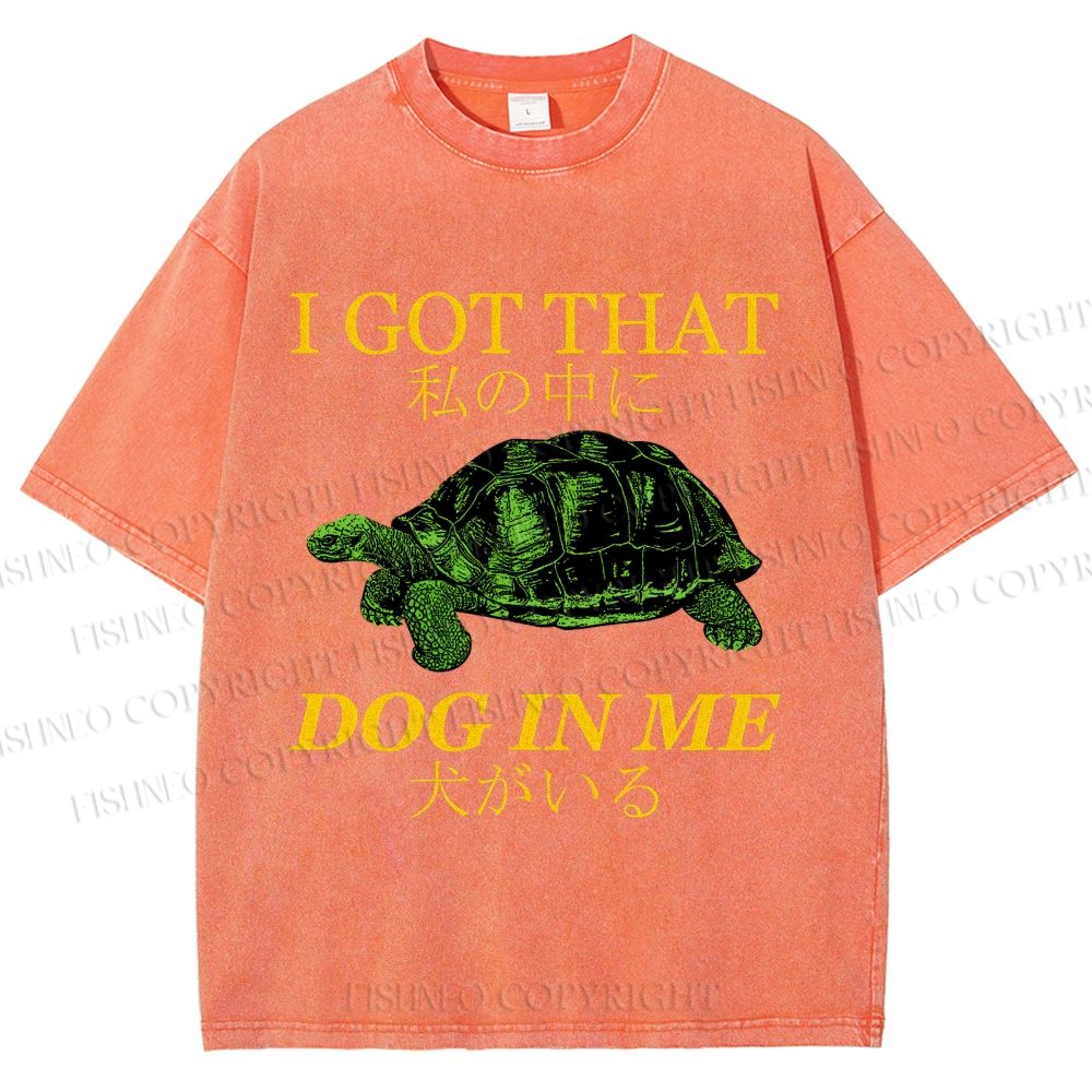 Unisex  I Got That Dog In Me Printed Washed Tee