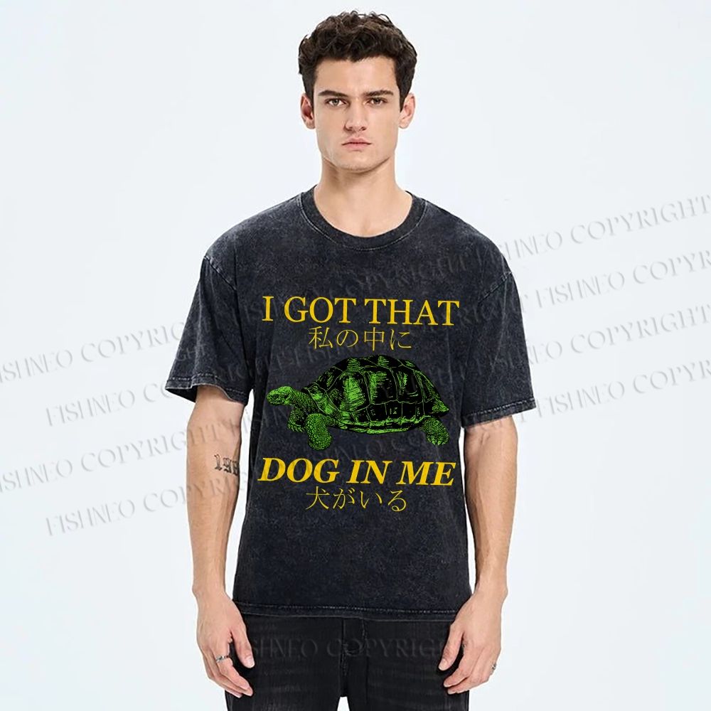 Unisex  I Got That Dog In Me Printed Washed Tee