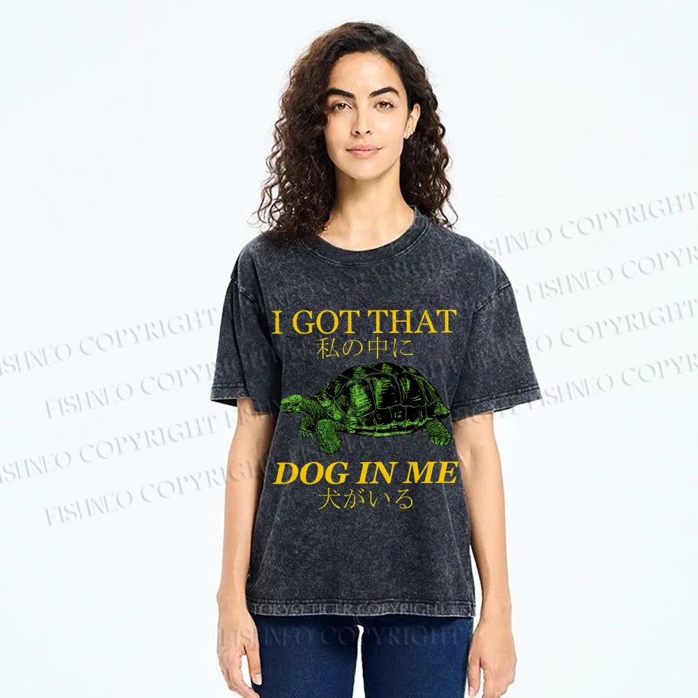 Unisex  I Got That Dog In Me Printed Washed Tee