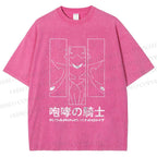 Unisex Roaring Knight Printed Washed Tee