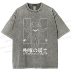 Unisex Roaring Knight Printed Washed Tee