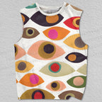 Unisex Colorful Eyes Printed Tank Top