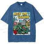 Unisex Keep On Gizzin Printed Washed Tee