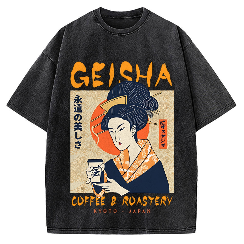 Geisha Coffee & Roastery Vintage Washed T-shirt