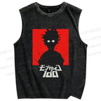 Unisex Mob Silin Printed Washed Tank Top