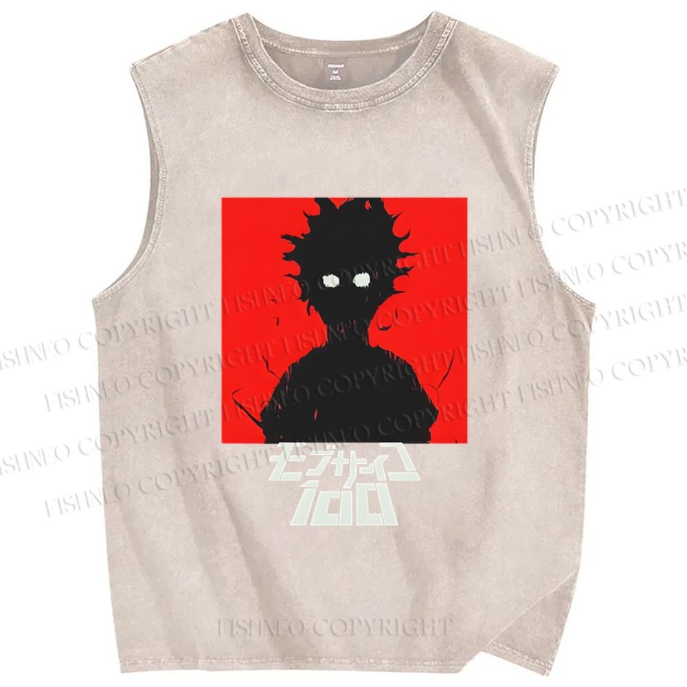 Unisex Mob Silin Printed Washed Tank Top