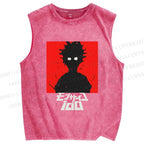 Unisex Mob Silin Printed Washed Tank Top