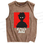 Unisex Mob Silin Printed Washed Tank Top