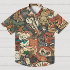 Japanese Traditional Elements Button-up Shirt