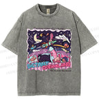 Unisex Distant Dreamland Printed Washed Tee