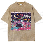 Unisex Distant Dreamland Printed Washed Tee