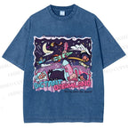 Unisex Distant Dreamland Printed Washed Tee