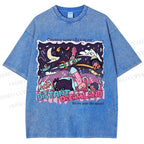 Unisex Distant Dreamland Printed Washed Tee